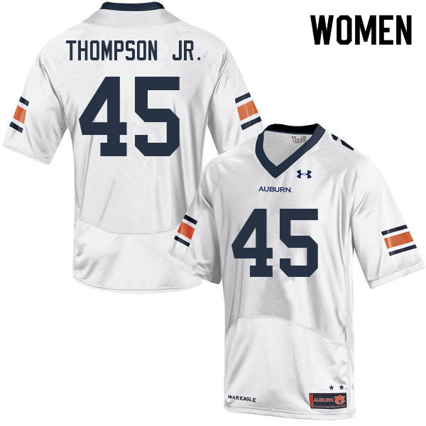 Women #45 Paul Thompson Jr. Auburn Tigers College Football Jerseys Sale-White - Click Image to Close